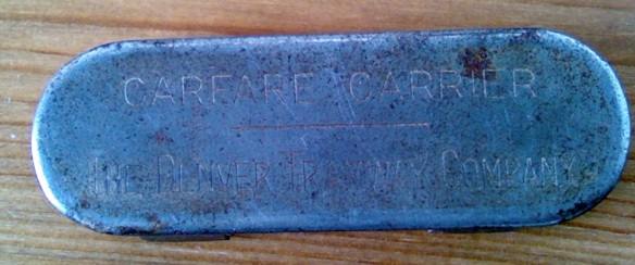 1910 Coin Carrier Souvenir Denver Tramway Co  