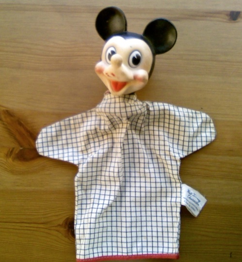 Old Walt Disney Productions Mickey Mouse Hand Puppet  