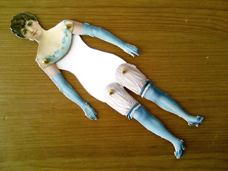 19th century Victorian Articulated Paper Doll  